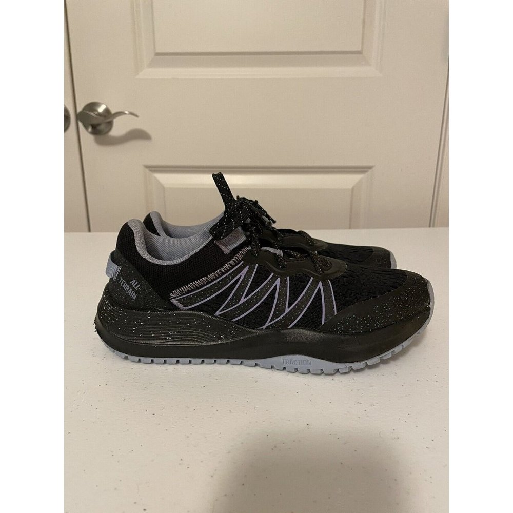 Avia All Terrain Black Purple Womens Memory Foam Athletic Shoes Size 7